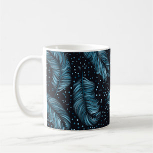 Mug Motif, texture infinie. plumes sombres b