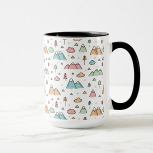 Mug Motif tiré par la main mignon de scène de montag