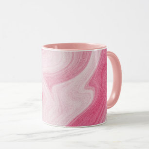 Mug Motif tourbillonnant en marbre rose – Abstrait est