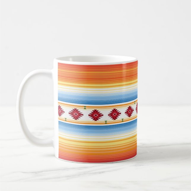 Mug Motif traditionnel mexicain de couverture de serap (Gauche)