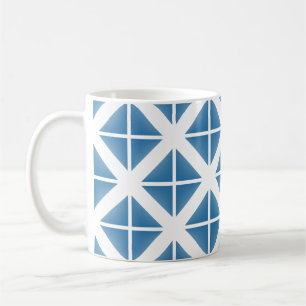 Mug Motif triangle bleu tendance