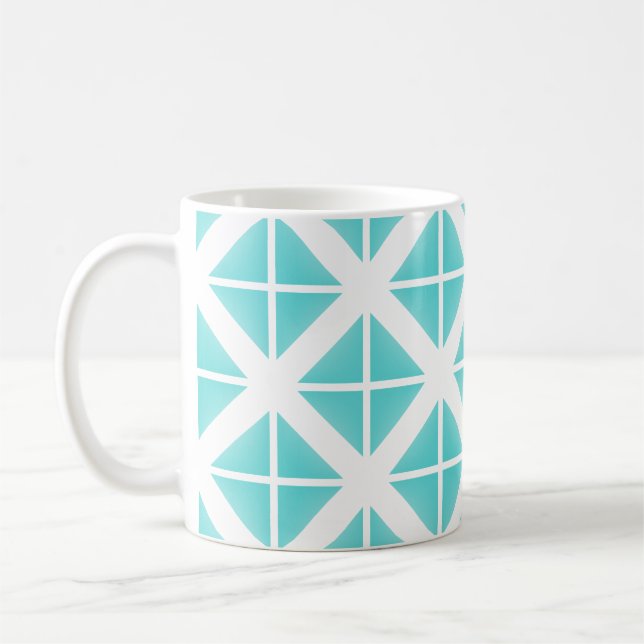 Mug Motif Triangle tendance Turquoise (Gauche)
