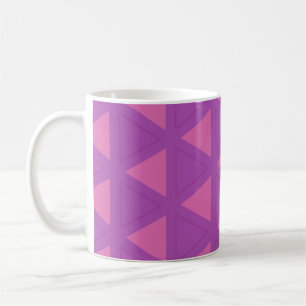 Mug Motif triangle violet moderne