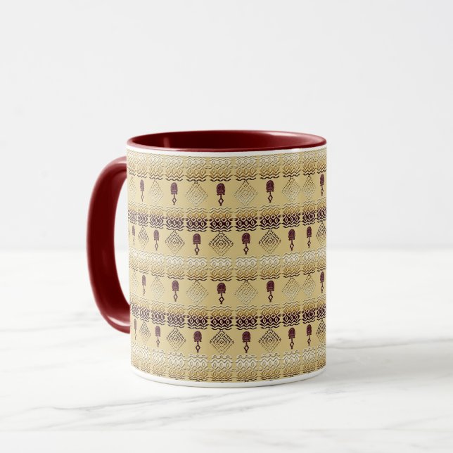Mug Motif tribal africain ethnique (Devant gauche)
