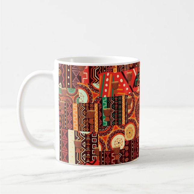 Mug Motif tribal Afrocentrique Kente (Gauche)