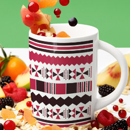 Mug Motif tribal rouge et noir