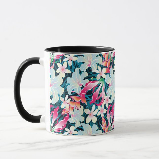 Mug Motif tropical coloré (Gauche)