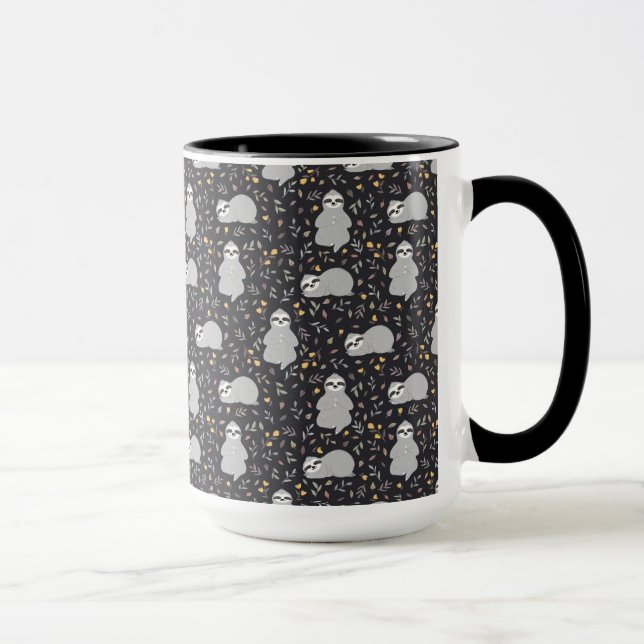 Mug Motif tropical de paresse de bébé (Droite)