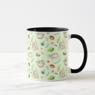 Mug Motif tropical de paresse de noix de coco