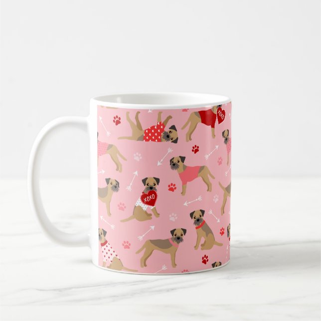 Mug Motif Valentine Border Terrier (Gauche)