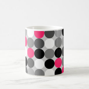 Mug Motif vectoriel points rose et blanc