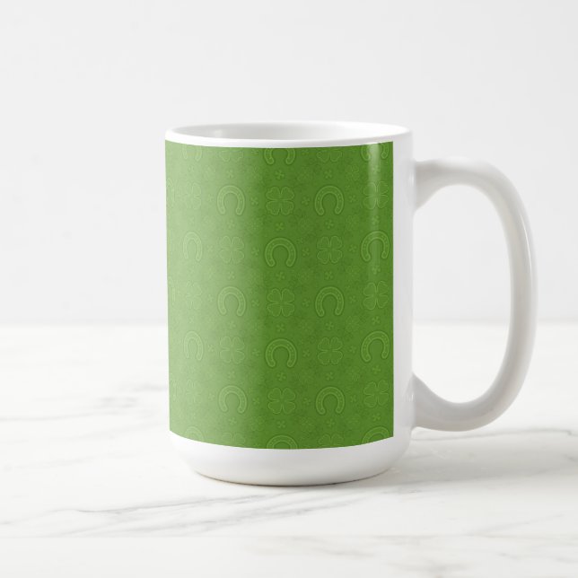 Mug Motif vert chanceux d'icônes (Droite)