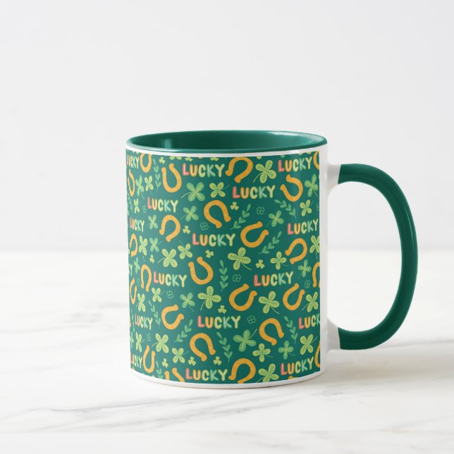 Mug Motif vert CHANCEUX irlandais (Droite)