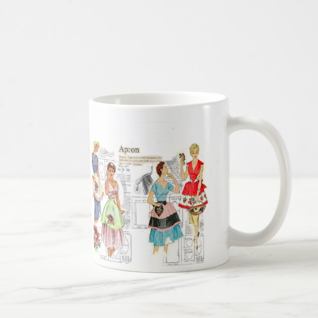 Mug Motif vintage à coudre à l'arc (Droite)