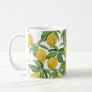 Mug Motif vintage au citron sans soudure. Retour de fr