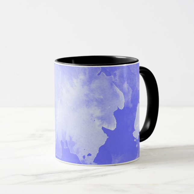 Mug motif violet d'aquarelle (Devant droit)