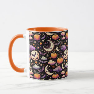 Mug Motif Whimsical Halloween Night Sky