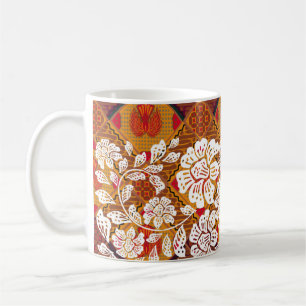 Mug motifs batiks indonésiens avec plante très distinc