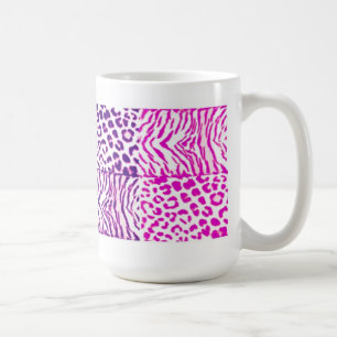 Mug Motifs d'animaux sauvages rose et violet