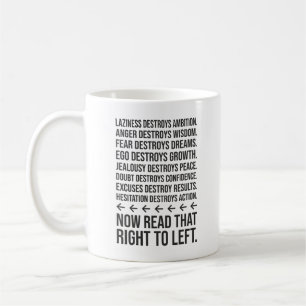 Mug Motivation De Réussite Intelligente, Gymnase, Hust