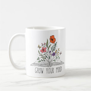 Mug Motivation florale Élargissez votre esprit Cad