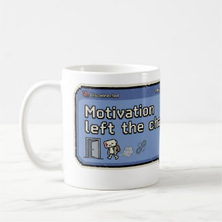 Mug Motivation Left the Chat/Retro Pixel Gamer Mood 