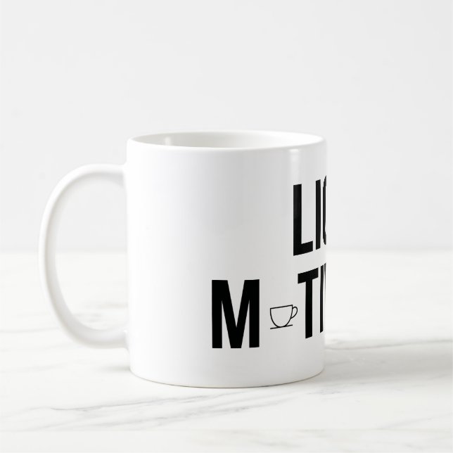 Mug Motivation Liquide Accro Moderne à la Caféine  (Gauche)