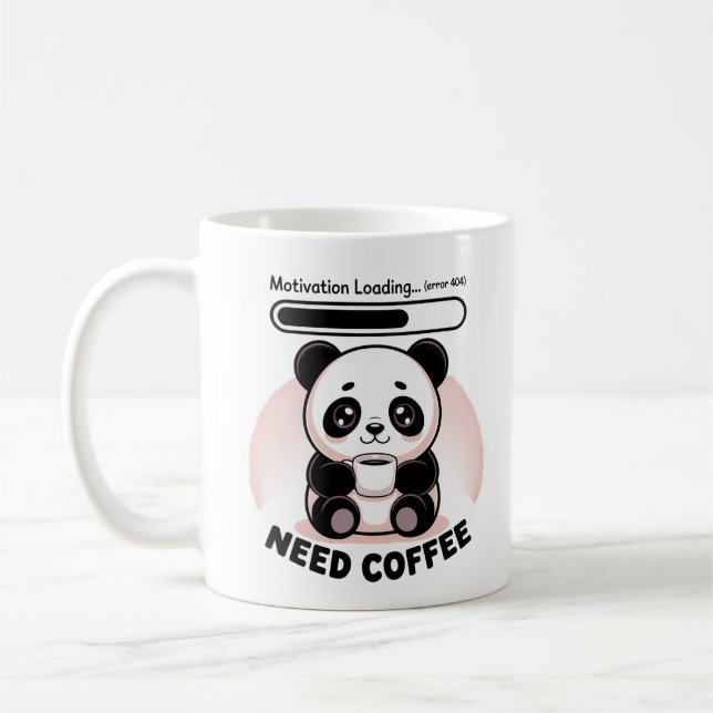 Mug Motivation Panda Kawaii Endormi en Chargement  (Gauche)
