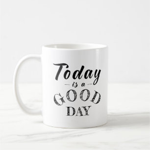 Mug Motivation simple Note positive Minimaliste Noir