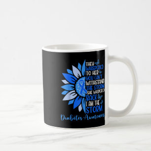 Mug Motivation Support Squad Sunflower Blue Diabetes A