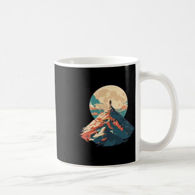 Mug Motivational Mountain Peak Climbing Design - Natur (Droite)