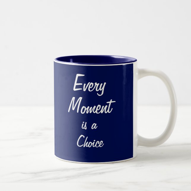 Mug Motivationnel - Bleu - "Chaque instant" (Droit)
