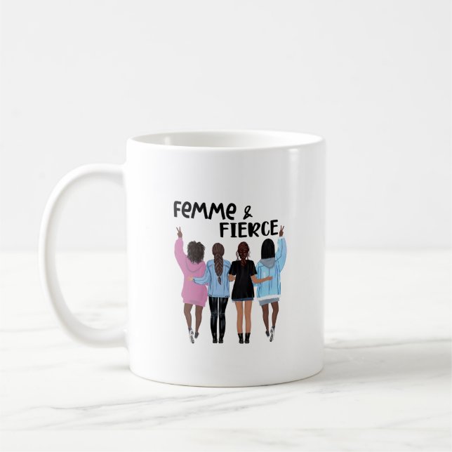 Mug motivationnelle féminine et fierce (Gauche)