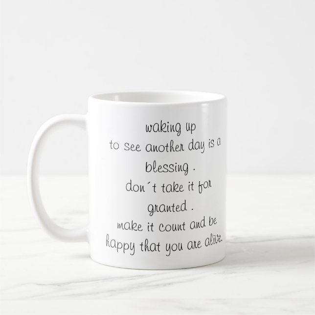 Mug motivations matinales et affirmations de gratitude (Gauche)