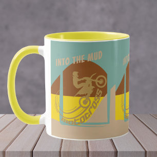 Mug Motocross dirtbike moto-x cadeau dans la boue