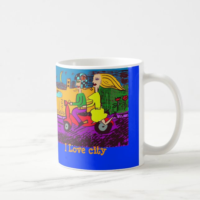 Mug Motocyclistes Ville (Droite)
