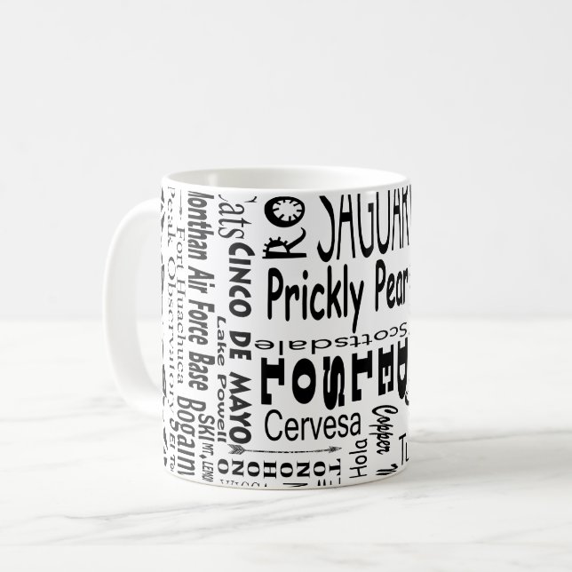 Mug Mots à la mode de l'Arizona (Devant gauche)