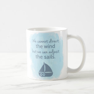 Mug Mots de citation nautique de bateau à voile de