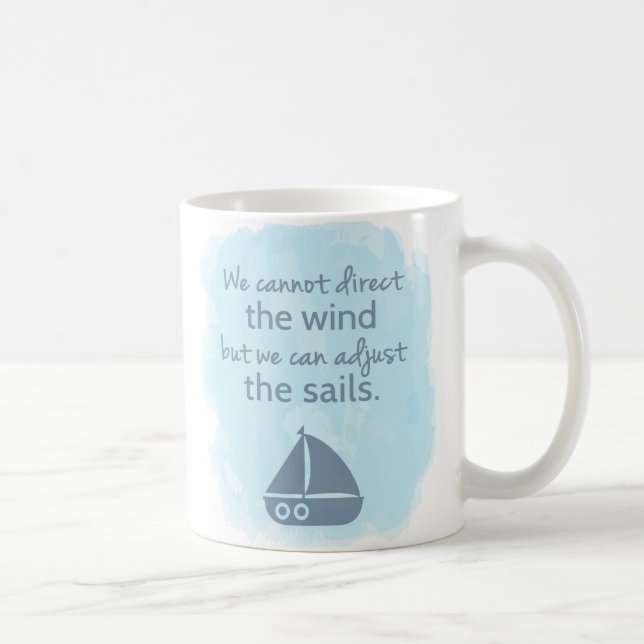 Mug Mots de citation nautique de bateau à voile de (Droite)