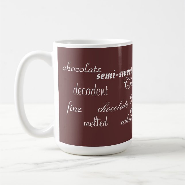 Mug Mots descriptifs du chocolat (Gauche)