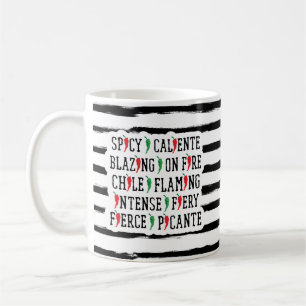 Mug Mots épicés Chili Conception de poivre