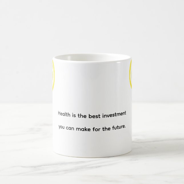Mug Mots personnalisés citron jaune (Centre)