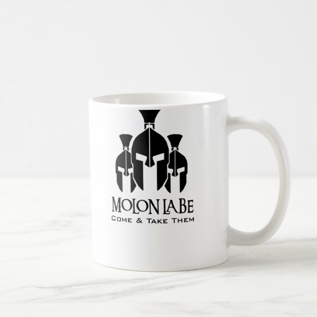 Mug Mots triples de menace de MOLON LABE (Droite)