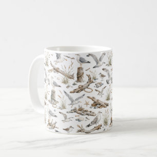 Mug Mouette Dérive Littorale Bois Flotté Océan Nature