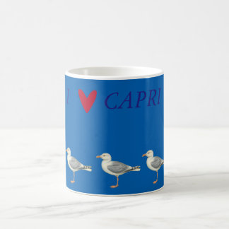 Mug Mouettes sur un arrière - plan bleu - Capri