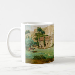 Mug Moulin à eau au pied d'une montagne