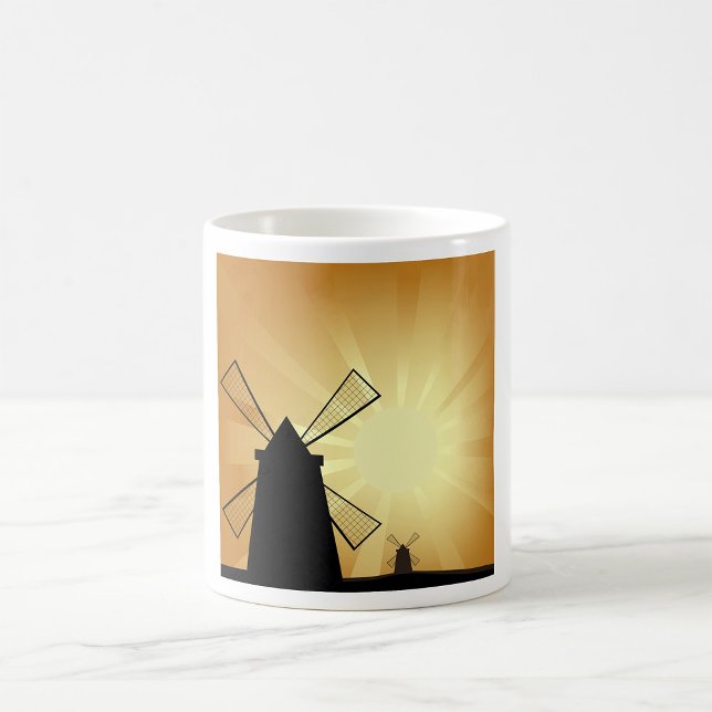 Mug Moulins à vent au lever du soleil (Créateur téléchargé)