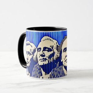 Mug Mount Rushmore dans le style d'illusion optique BA
