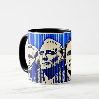 Mug Mount Rushmore dans le style d'illusion optique BA