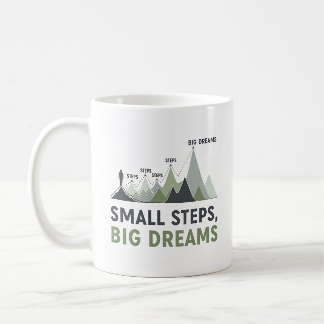 Mug Mountain Climber Goal Progress Inspirational  (Gauche)